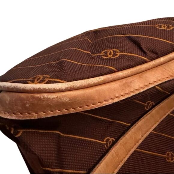 GUCCI Vintage 70's GG Boston Bag in Orange Stripe Brown Canvas Doctor Bag - Picture 14 of 16